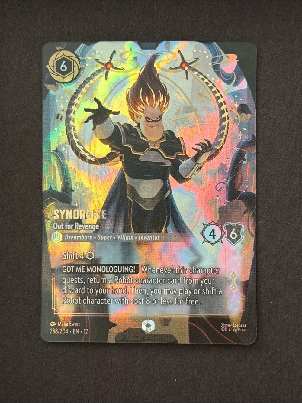 Disney Lorcana Syndrome Out for Revenge Enchanted Foil #238/204 Near Mint
